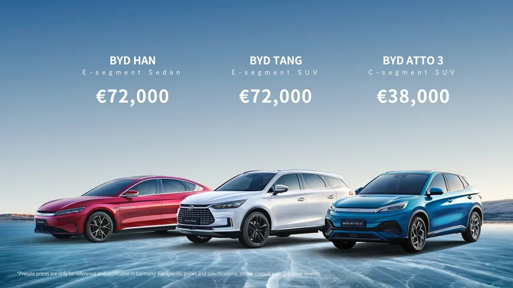 byd electric vehicle lineup 2023